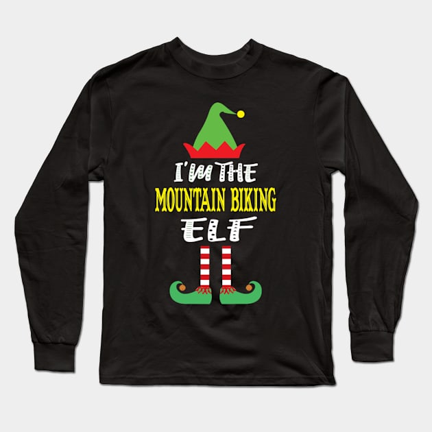 I'M The-Mountain Biking Elf Family Long Sleeve T-Shirt by HypeRamen